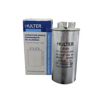 capacitor duplo permanante 35+2,5uf de aluminio 440V hulter